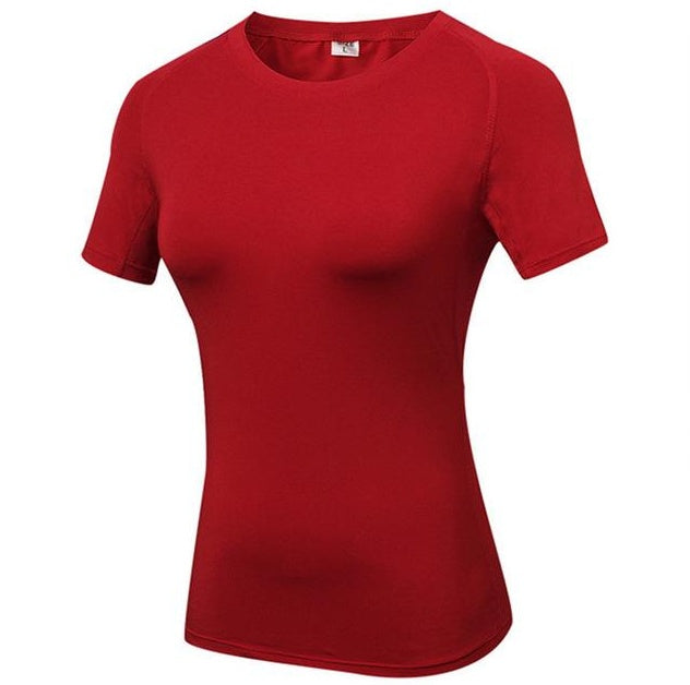 Womens Quick Dry Compression Training Yoga T-Shirts