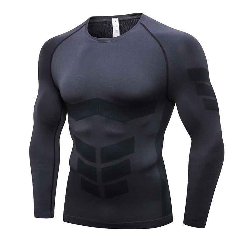 Sports Running Training Suit Quick-Drying Wicking High Elastic Compression Tights Long Sleeves