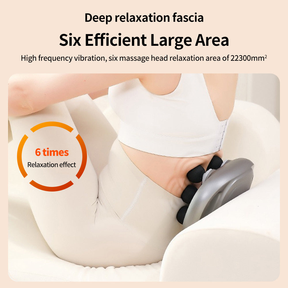 Handheld Deep Tissue Massagers  Percussion Massage Gun  6-Head Back Massager For Muscle Relaxation In Back Leg Neck Shoulder And Body Gifts For Families And Friends